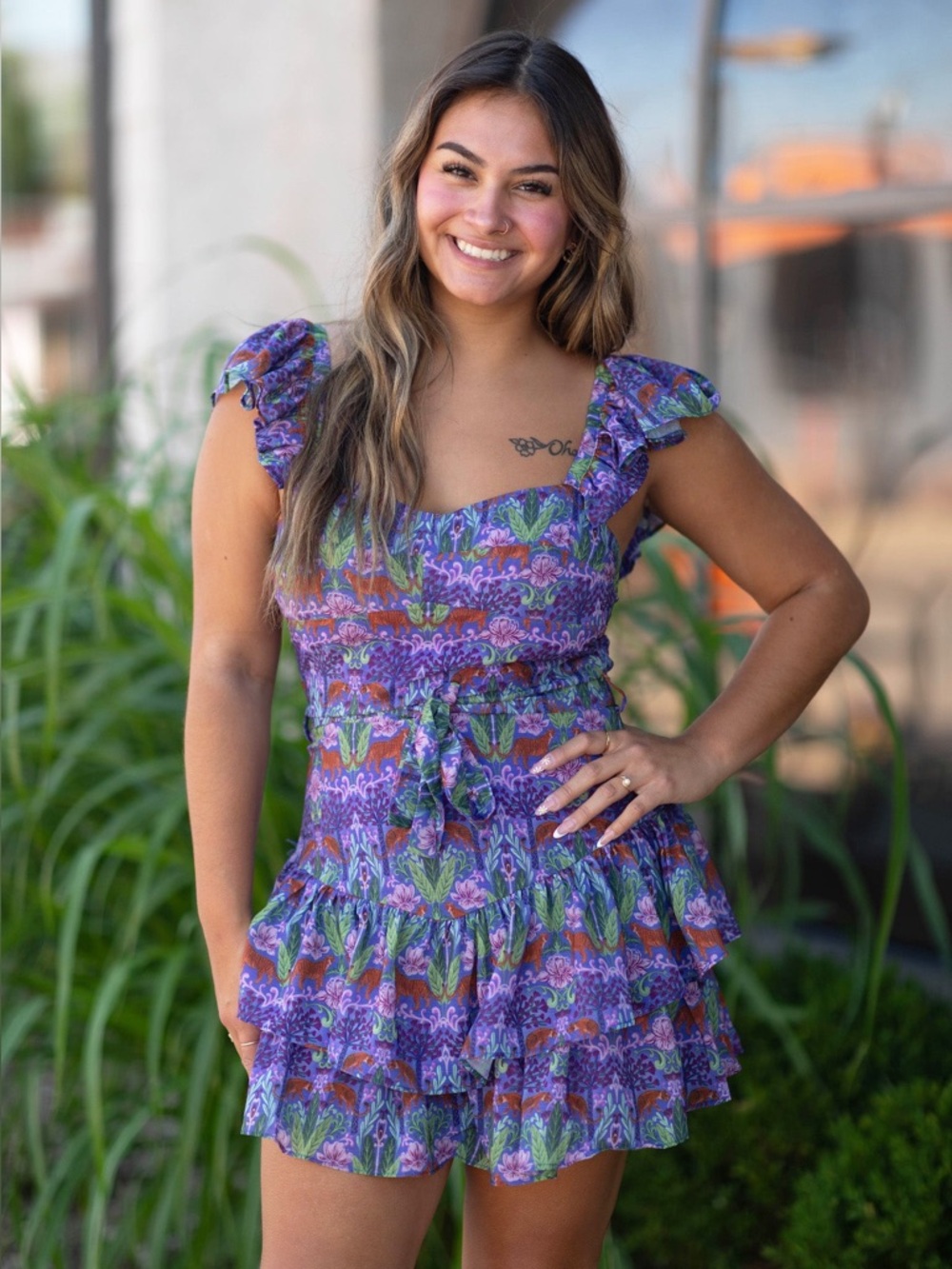 Tiger Print Boutique Romper